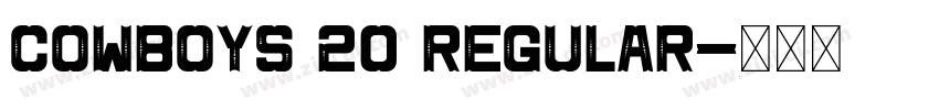 Cowboys 20 Regular字体转换